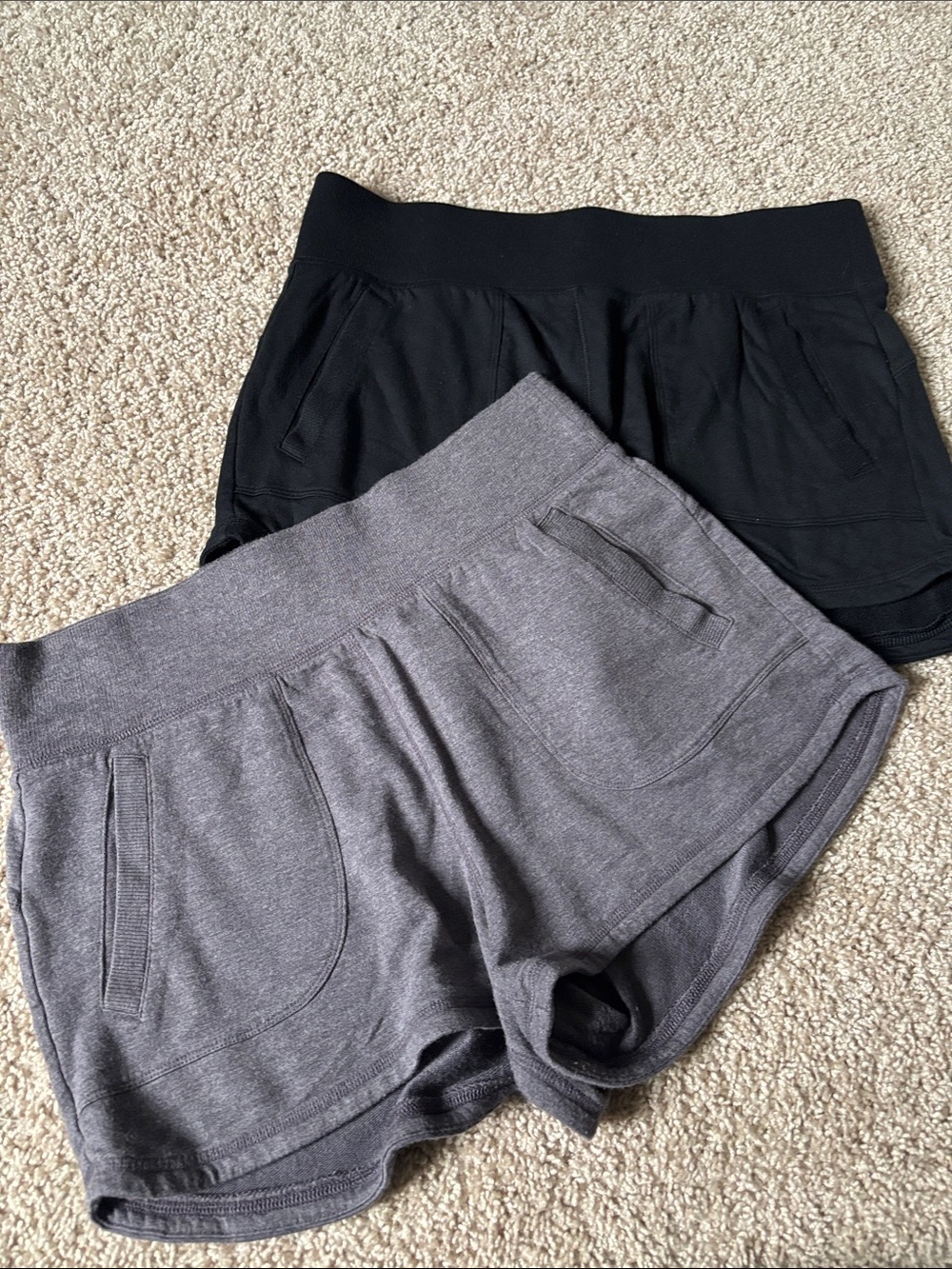 Athleta Black & Heathered Purple Women’s Athletic Shorts Duo